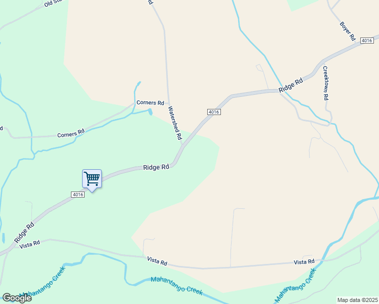 map of restaurants, bars, coffee shops, grocery stores, and more near 1539 Ridge Road in Klingerstown