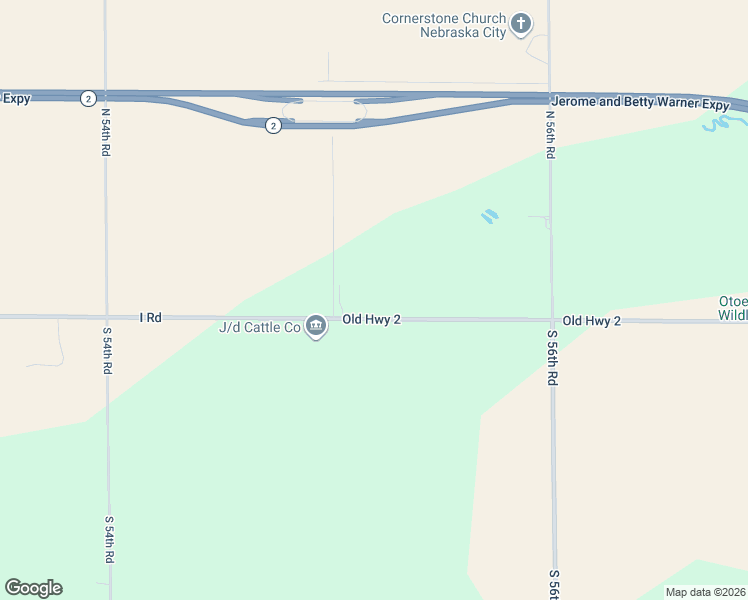 map of restaurants, bars, coffee shops, grocery stores, and more near 5523 I Road in Nebraska City