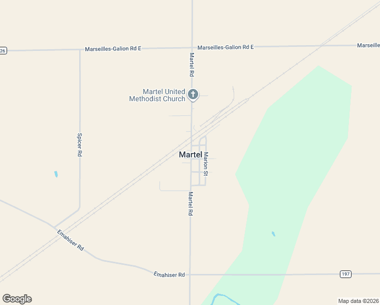 map of restaurants, bars, coffee shops, grocery stores, and more near in Martel
