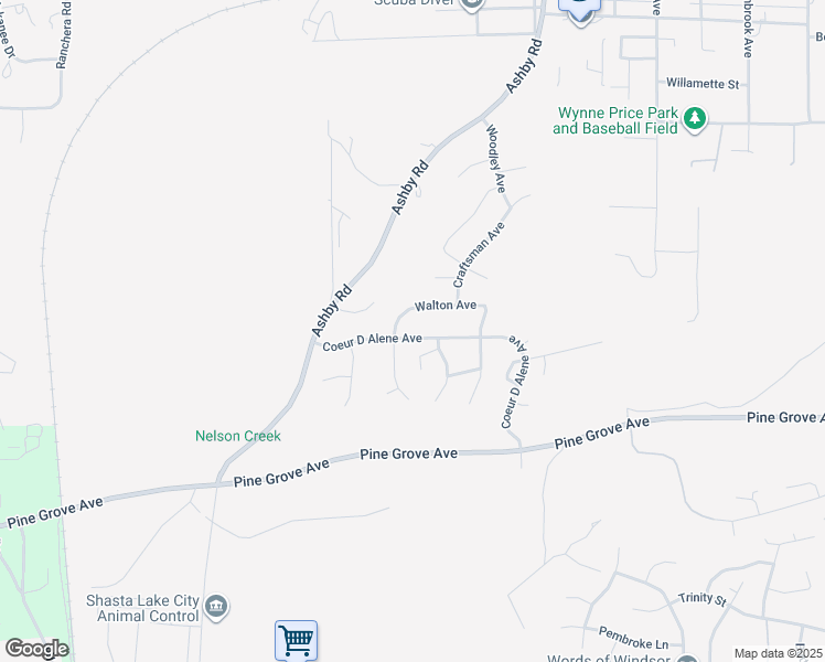 map of restaurants, bars, coffee shops, grocery stores, and more near 3805 Coeur D Alene Avenue in Shasta Lake