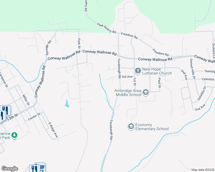 map of restaurants, bars, coffee shops, grocery stores, and more near 130 3rd Avenue in Freedom