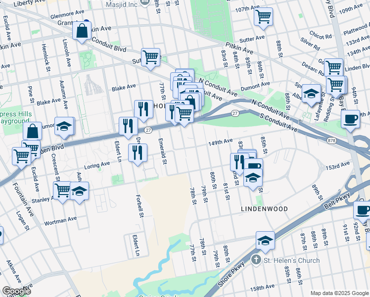 map of restaurants, bars, coffee shops, grocery stores, and more near in Brooklyn