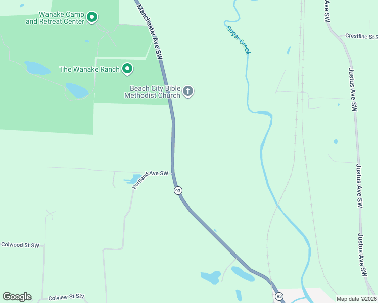map of restaurants, bars, coffee shops, grocery stores, and more near 10086 Manchester Avenue Southwest in Beach City