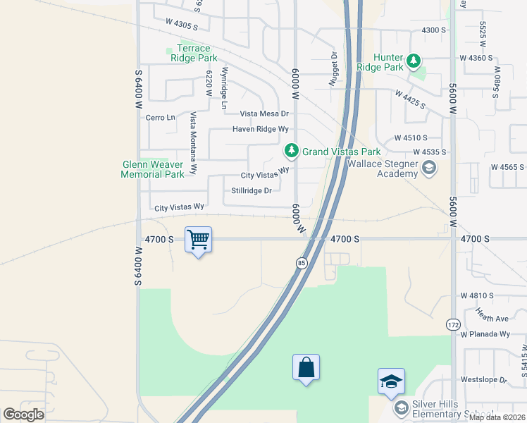 map of restaurants, bars, coffee shops, grocery stores, and more near 6085 Autumn Vistas Drive in West Valley City