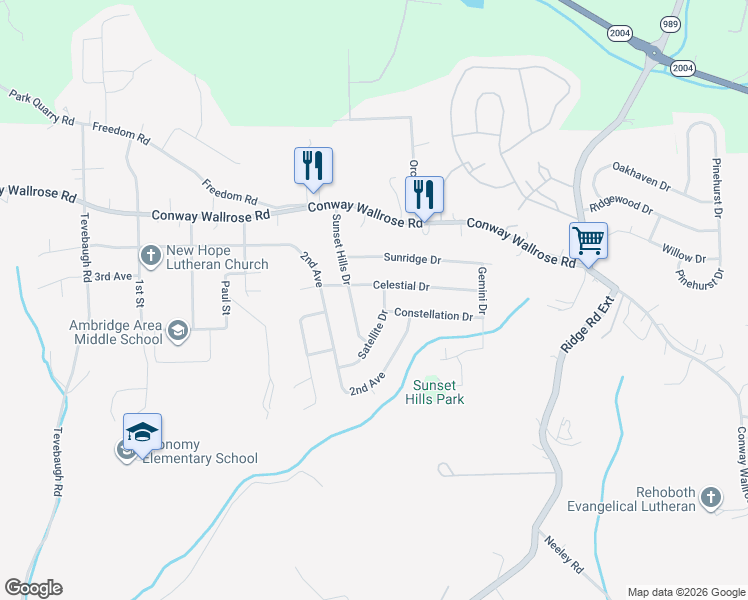 map of restaurants, bars, coffee shops, grocery stores, and more near 195 Celestial Drive in Freedom