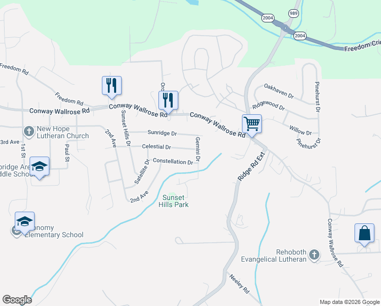 map of restaurants, bars, coffee shops, grocery stores, and more near 365 Celestial Drive in Freedom