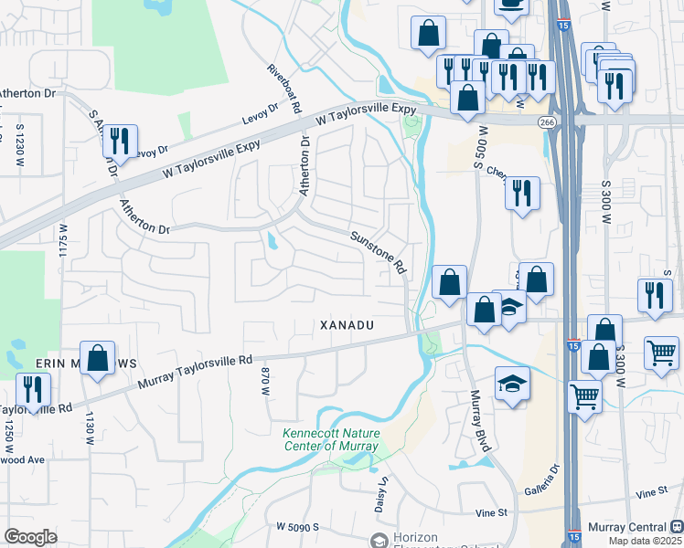 map of restaurants, bars, coffee shops, grocery stores, and more near 750 Little Matterhorn Drive in Taylorsville