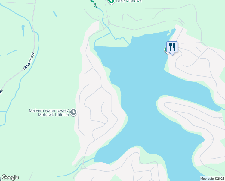 map of restaurants, bars, coffee shops, grocery stores, and more near 100 West Mohawk Drive in Malvern