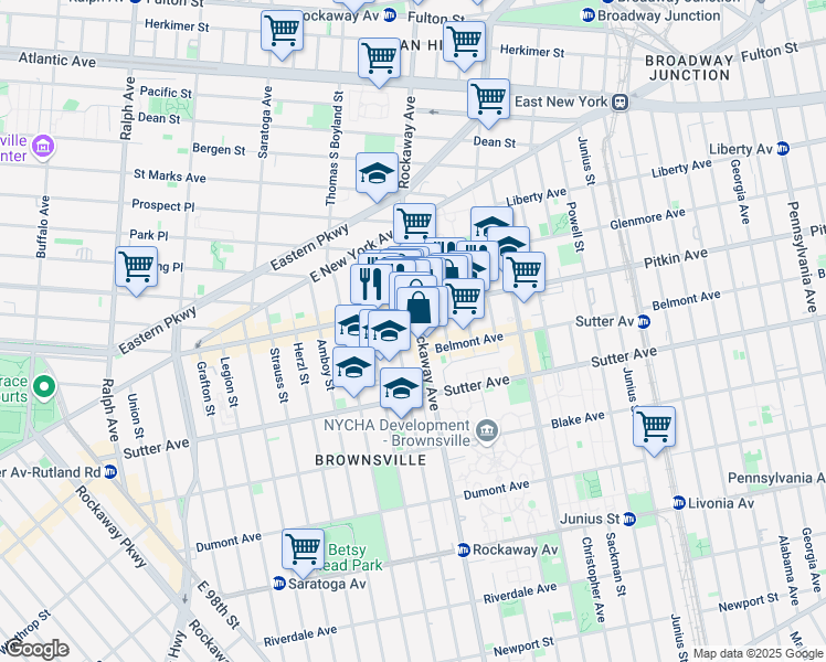 map of restaurants, bars, coffee shops, grocery stores, and more near in Brooklyn