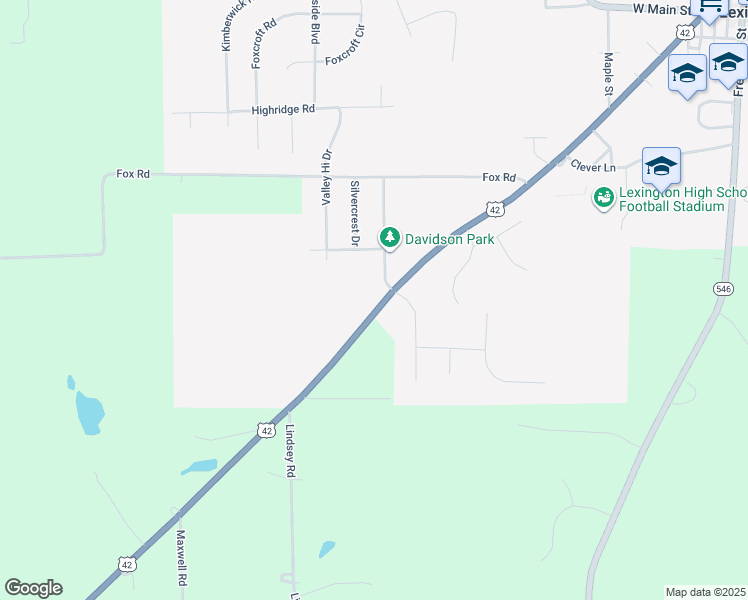 map of restaurants, bars, coffee shops, grocery stores, and more near 500 Delaware Avenue in Mansfield