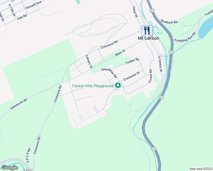 map of restaurants, bars, coffee shops, grocery stores, and more near 307 Highland Drive in Pottsville