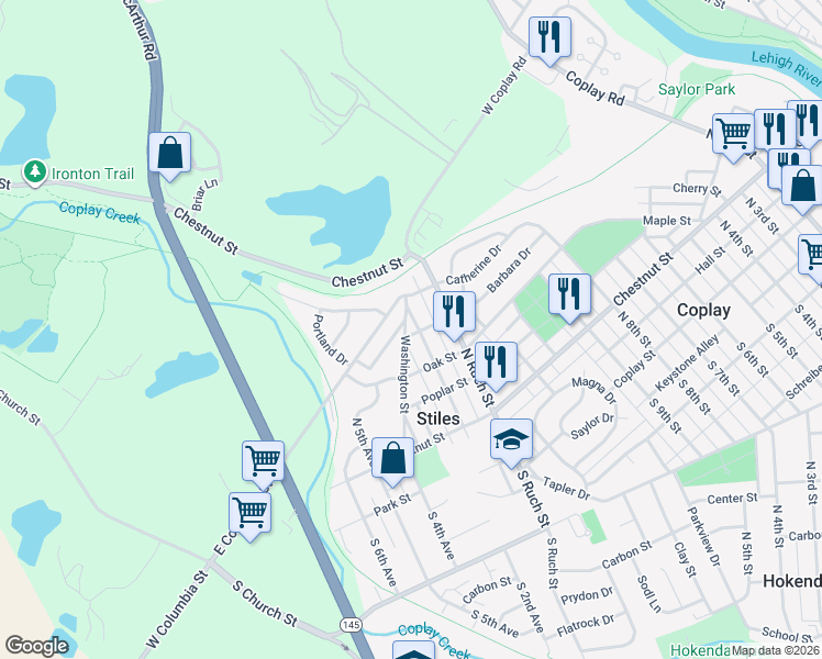 map of restaurants, bars, coffee shops, grocery stores, and more near 3304 North Hobson Street in Stiles