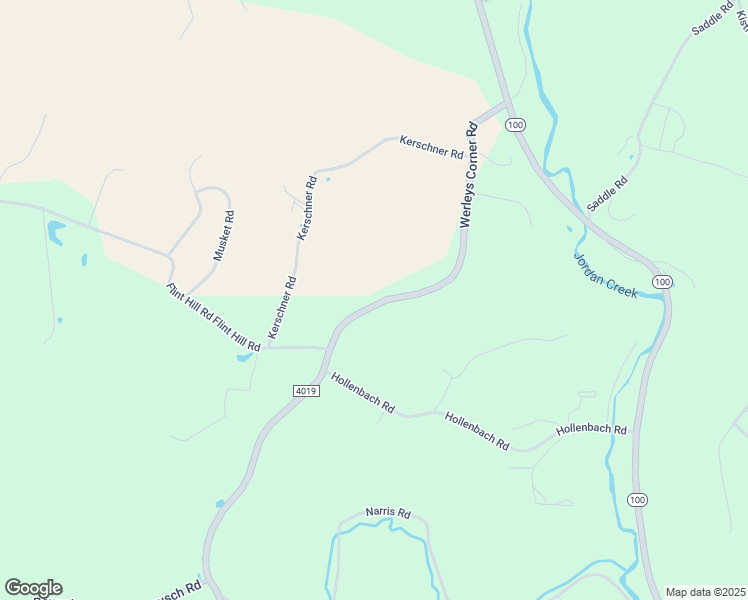 map of restaurants, bars, coffee shops, grocery stores, and more near 5750 Werleys Corner Road in New Tripoli