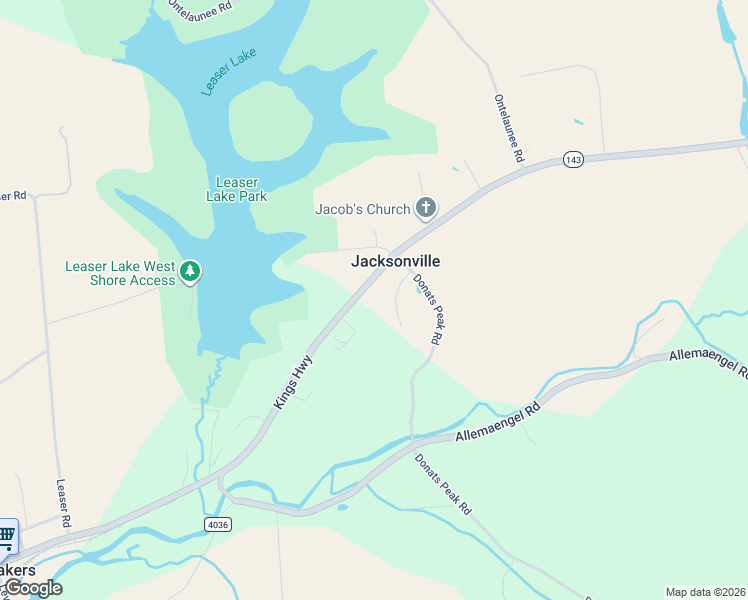 map of restaurants, bars, coffee shops, grocery stores, and more near 8454 Kings Highway in Kempton