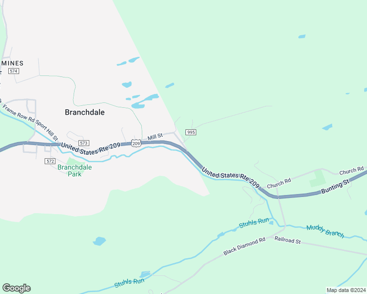 map of restaurants, bars, coffee shops, grocery stores, and more near 568 Bunting Street in Pottsville