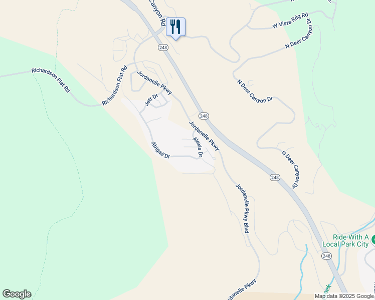 map of restaurants, bars, coffee shops, grocery stores, and more near 865 West Benjamin Place in Hideout