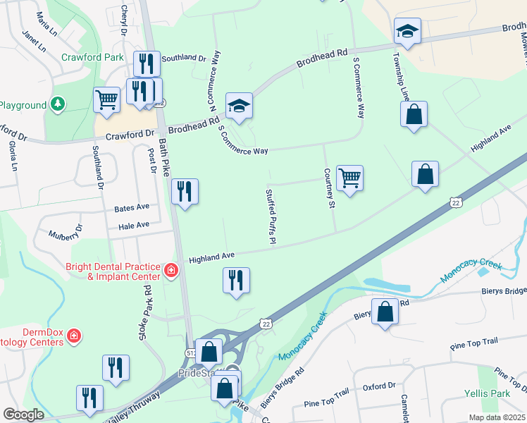 map of restaurants, bars, coffee shops, grocery stores, and more near in Stiles
