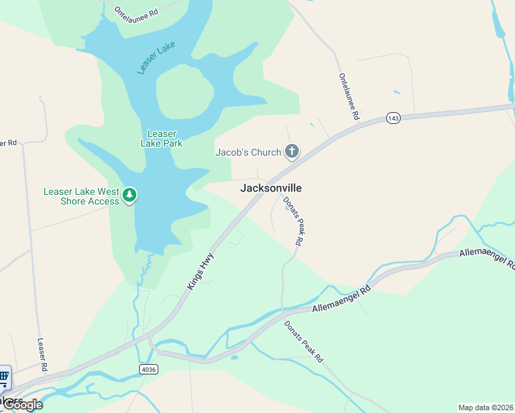 map of restaurants, bars, coffee shops, grocery stores, and more near 8454 Kings Highway in Kempton