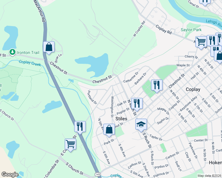 map of restaurants, bars, coffee shops, grocery stores, and more near 3304 North Hobson Street in Stiles