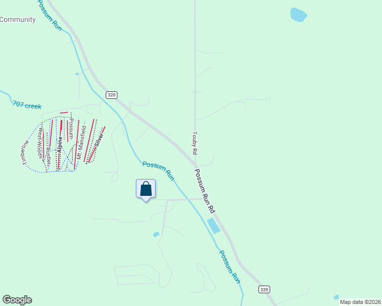 map of restaurants, bars, coffee shops, grocery stores, and more near 3475 Possum Run Road in Mansfield
