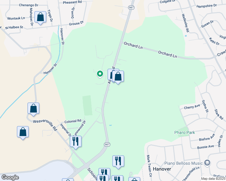 map of restaurants, bars, coffee shops, grocery stores, and more near 4030 Airport Road in Allentown