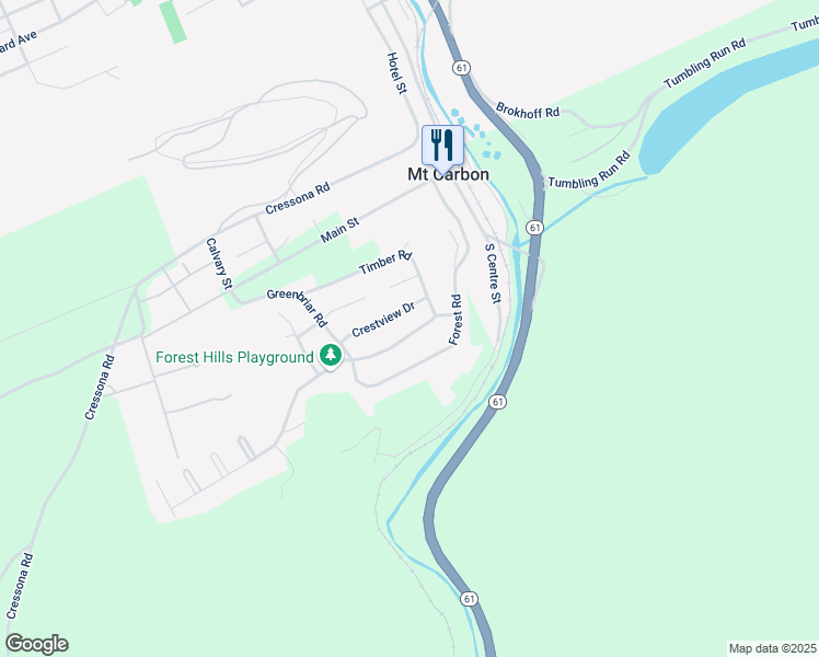 map of restaurants, bars, coffee shops, grocery stores, and more near 26 Deerfield Drive in Pottsville