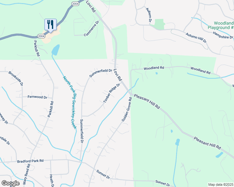 map of restaurants, bars, coffee shops, grocery stores, and more near 428 Golden Grove Road in Baden