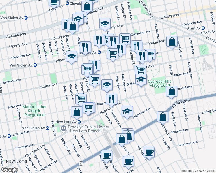 map of restaurants, bars, coffee shops, grocery stores, and more near 306 Berriman Street in Brooklyn