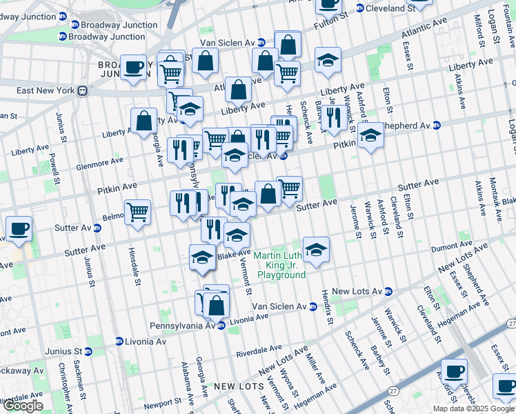 map of restaurants, bars, coffee shops, grocery stores, and more near 329 Bradford Street in Brooklyn