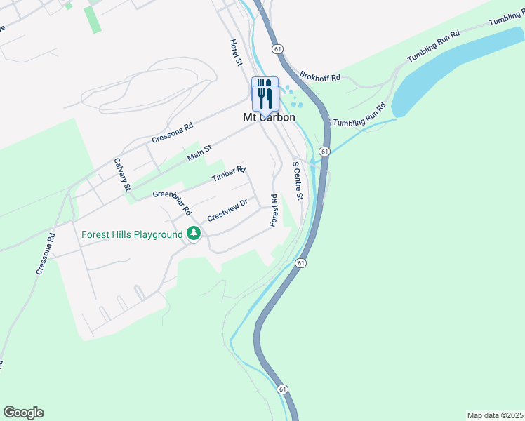map of restaurants, bars, coffee shops, grocery stores, and more near 9 Deerfield Drive in Pottsville