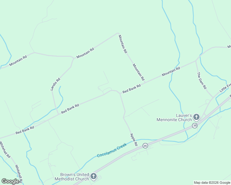 map of restaurants, bars, coffee shops, grocery stores, and more near Red Bank Road in McAlisterville