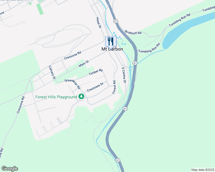 map of restaurants, bars, coffee shops, grocery stores, and more near 18 Deerfield Drive in Pottsville