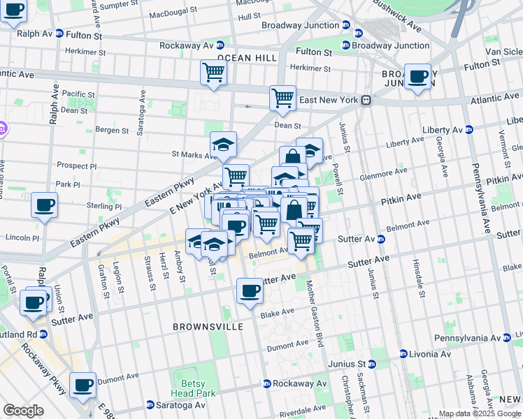 map of restaurants, bars, coffee shops, grocery stores, and more near 80 Osborn Street in Brooklyn