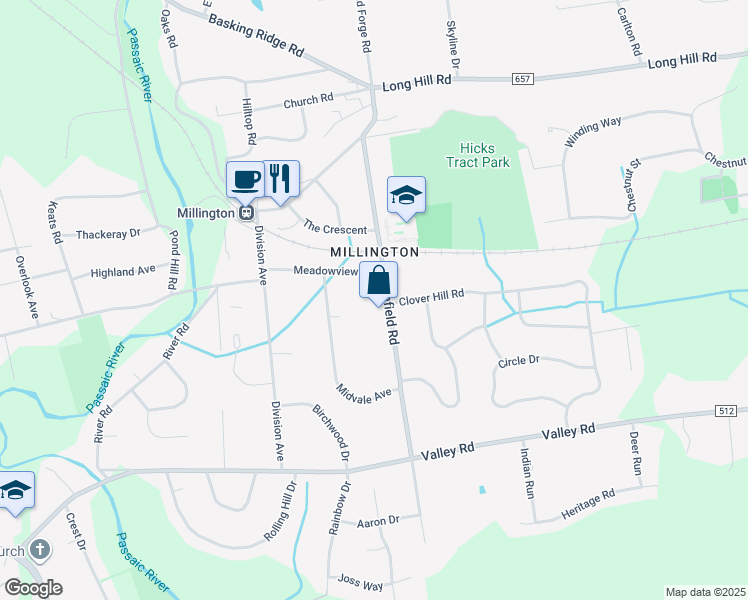 map of restaurants, bars, coffee shops, grocery stores, and more near 152 Northfield Road in Long Hill