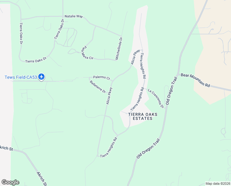 map of restaurants, bars, coffee shops, grocery stores, and more near 13283-13297 Alicia Pkwy in Redding