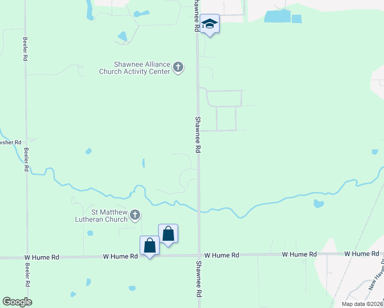 map of restaurants, bars, coffee shops, grocery stores, and more near 2632 Jonathan Drive in Lima