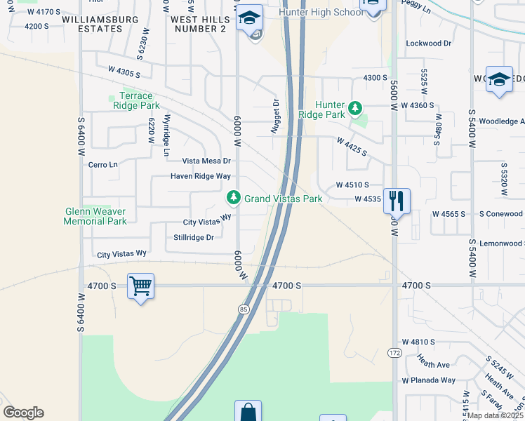 map of restaurants, bars, coffee shops, grocery stores, and more near in Salt Lake City