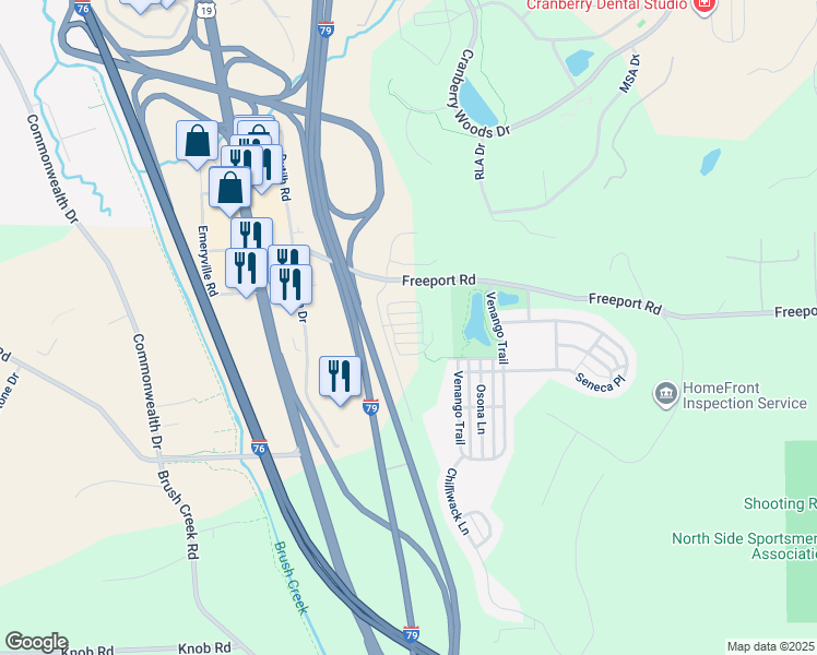 map of restaurants, bars, coffee shops, grocery stores, and more near 2006 Hemlock Lane in Mars
