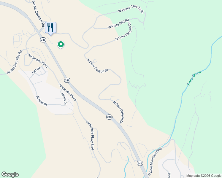 map of restaurants, bars, coffee shops, grocery stores, and more near 13450 North Deer Canyon Drive in Heber City
