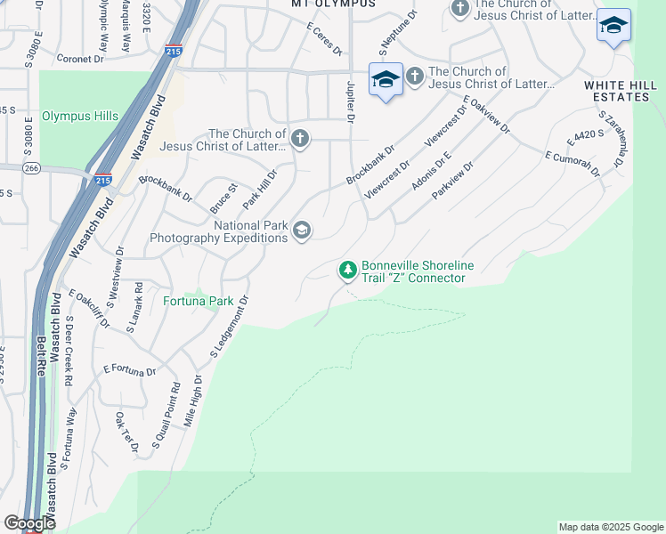 map of restaurants, bars, coffee shops, grocery stores, and more near in Millcreek
