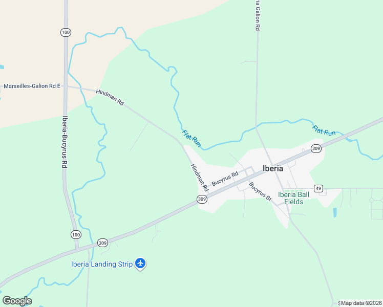 map of restaurants, bars, coffee shops, grocery stores, and more near 8659 Township Highway 34 in Galion