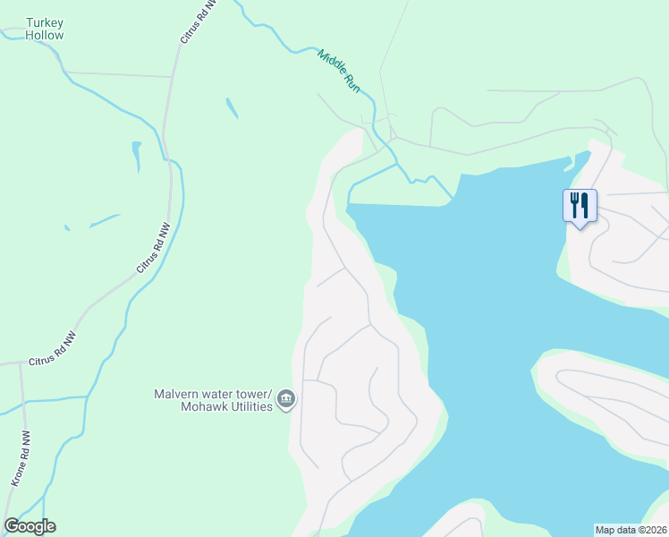 map of restaurants, bars, coffee shops, grocery stores, and more near 69 West Mohawk Drive in Malvern