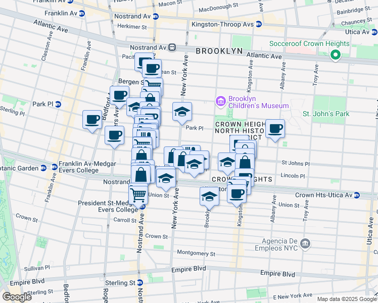 map of restaurants, bars, coffee shops, grocery stores, and more near in Brooklyn