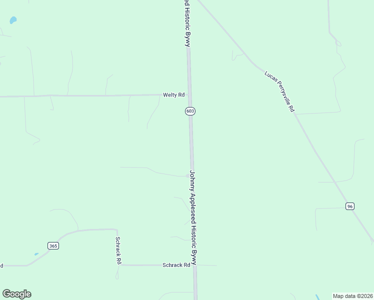 map of restaurants, bars, coffee shops, grocery stores, and more near 3238 Ohio 603 in Lucas