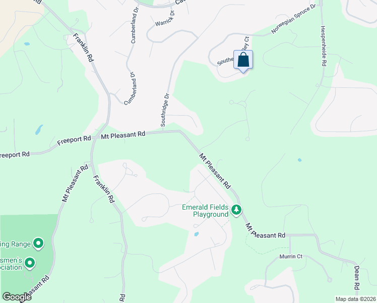map of restaurants, bars, coffee shops, grocery stores, and more near 1015 Pleasant Ridge Drive in Mars