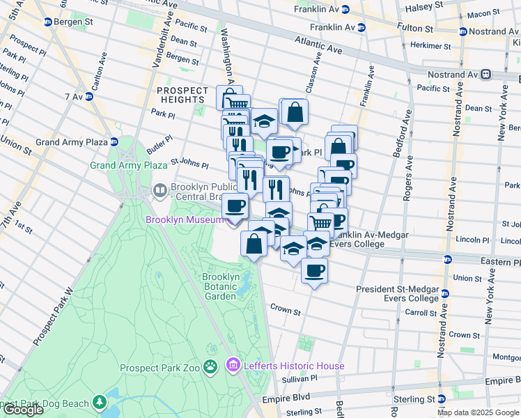 map of restaurants, bars, coffee shops, grocery stores, and more near 429 Lincoln Place in Brooklyn