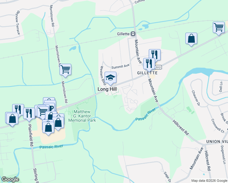 map of restaurants, bars, coffee shops, grocery stores, and more near 759 State Route 512 in Long Hill