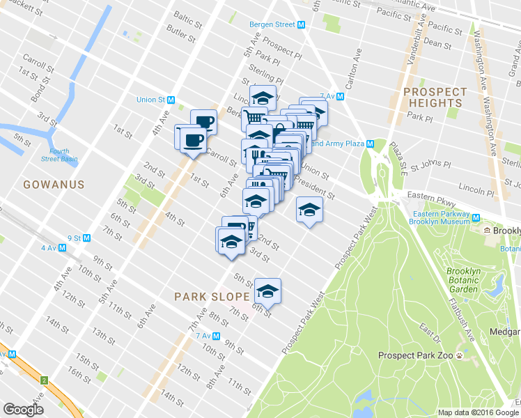 map of restaurants, bars, coffee shops, grocery stores, and more near in Brooklyn
