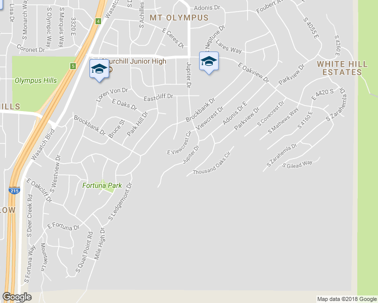 map of restaurants, bars, coffee shops, grocery stores, and more near 4526 Jupiter Drive in Salt Lake City