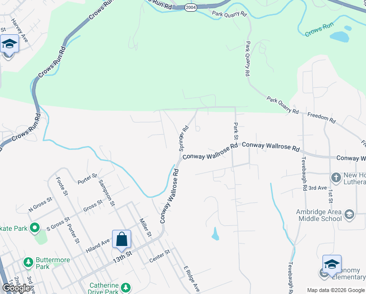 map of restaurants, bars, coffee shops, grocery stores, and more near 500 Conway Wallrose Road in Freedom